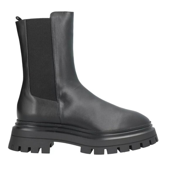 $700 STUART WEITZMAN Bedford leather ankle boots CHELSEA PLATFORM 6.5 (PB26)